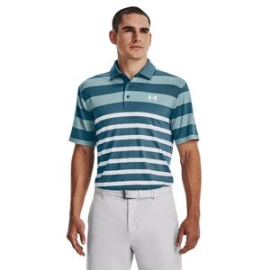 Under Armour Men’s Teal Striped Polo Shirt playoff polo